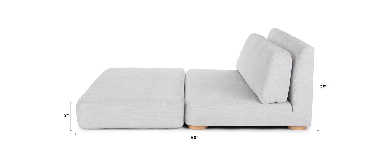 simplis froth gray sofa bed